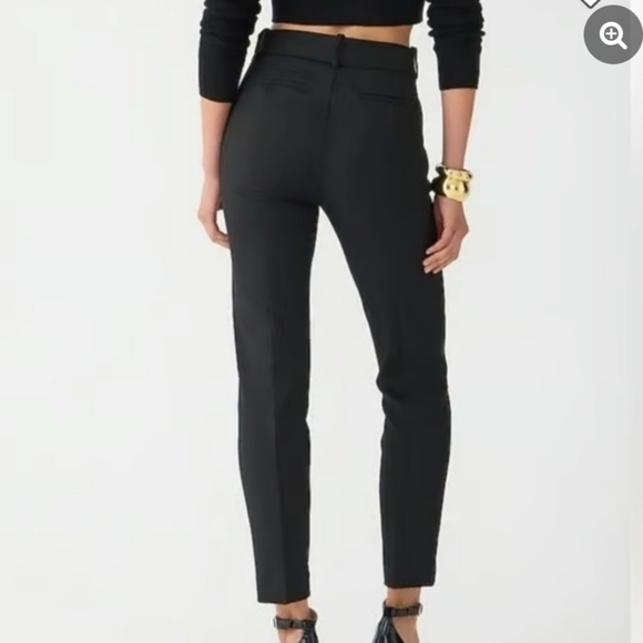 J Crew 365 Cameron High Rise Ankle Dress Pant Stretch Black Size 12 - Picture 2 of 10